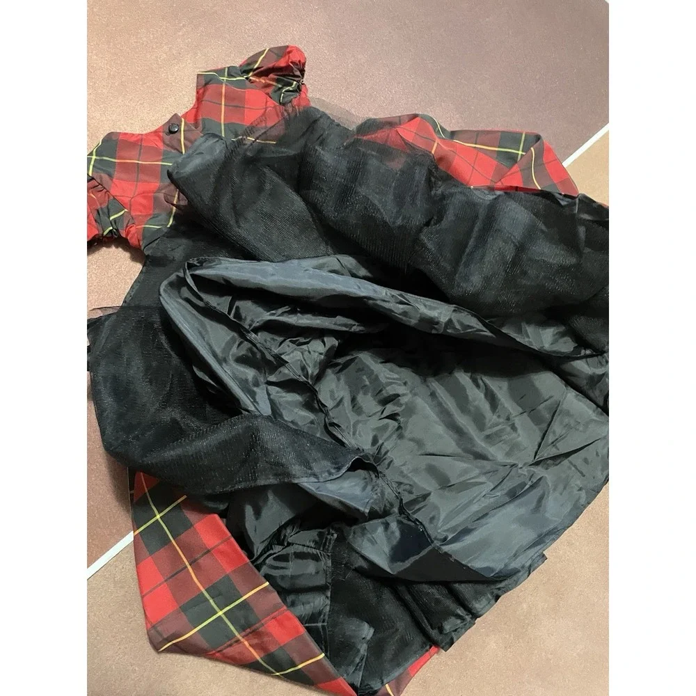 Ralph Lauren Girls Red And Black Tartan Plaid Dress Holidays Occasions Size 4